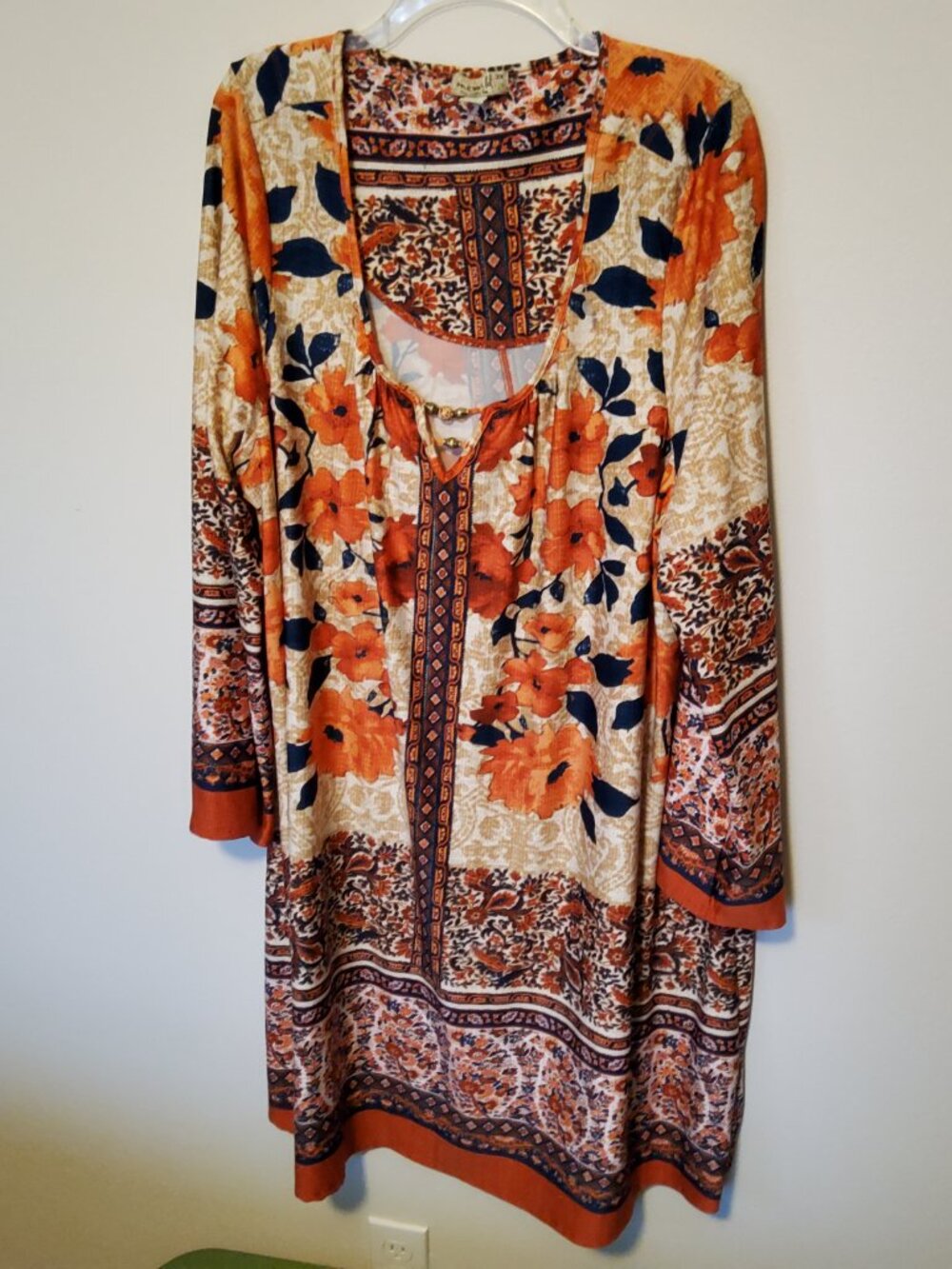 One World Boho Chic Floral Plus size 3X Dress